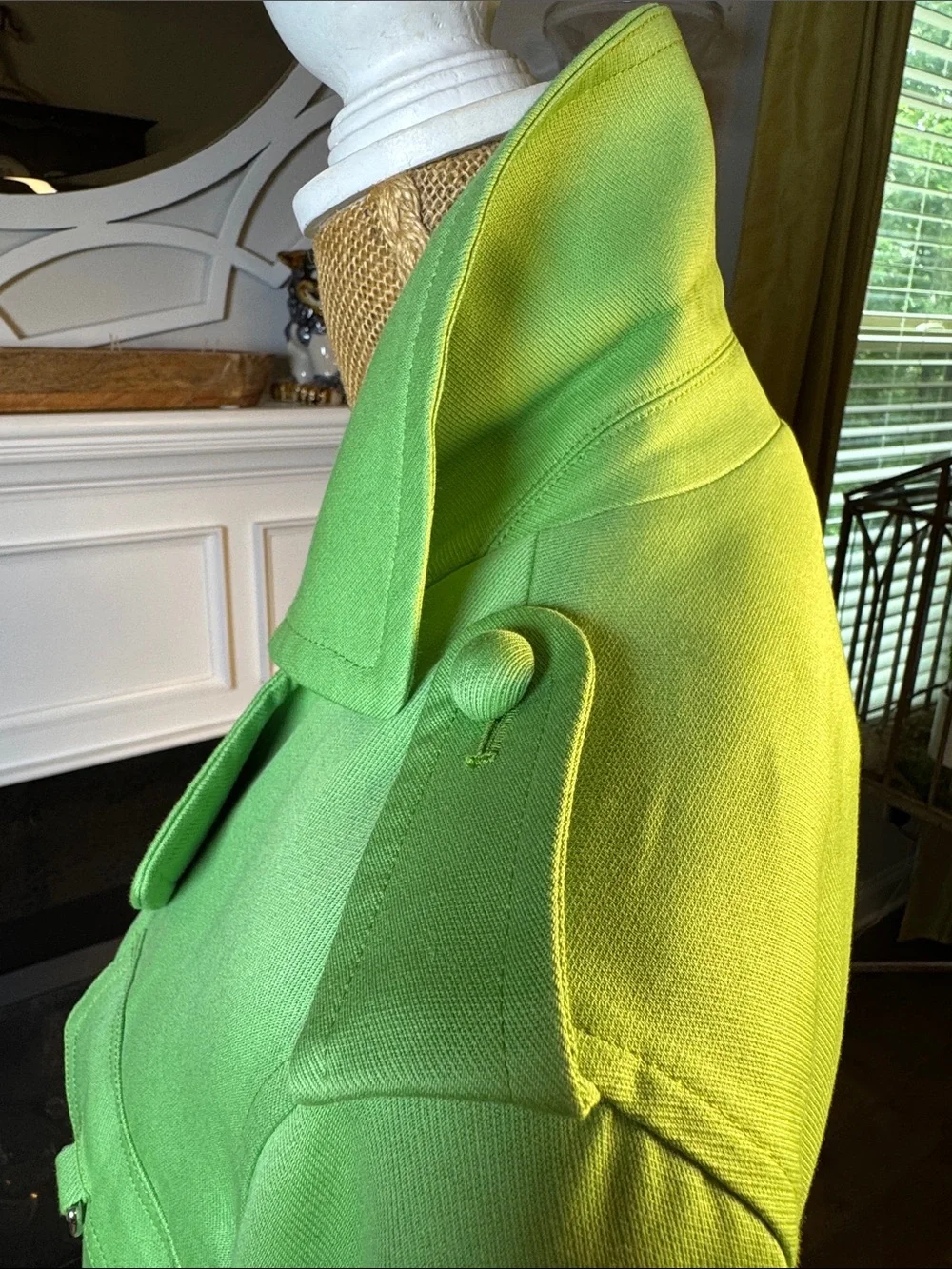 Tory Burch Lime Green Sgt. Pepper Twill Utility Blazer with pants